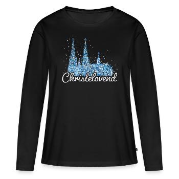 Cathédrale de Cologne Colonia Carnaval de Cologne Noël - T-shirt manches longues Premium bio Femme - noir - Devant - Julia (174cm)
