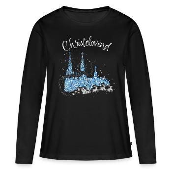 Cathédrale de Cologne Fastelovend Colonia Cologne Jours de Noël - T-shirt manches longues Premium bio Femme - noir - Devant - Julia (174cm)