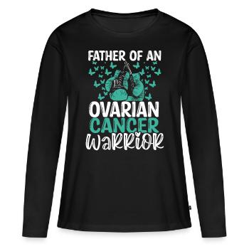 Ovarian Cancer Awareness Dad Fathers Day Papa - Frauen Premium Bio Langarmshirt - Schwarz - Vorne - Julia (174cm)