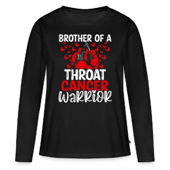 Throat Cancer Awareness Brother Twins Sibling - Women's Premium Organic Long Sleeve Shirt - black - Front - Julia (174cm)