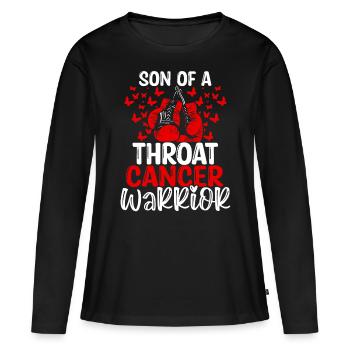 Throat Cancer Awareness Month Ribbon Son - Women's Premium Organic Long Sleeve Shirt - black - Front - Julia (174cm)