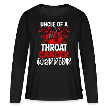 Throat Cancer Awareness Uncle Nephew Niece - Women's Premium Organic Long Sleeve Shirt - black - Front - Julia (174cm)