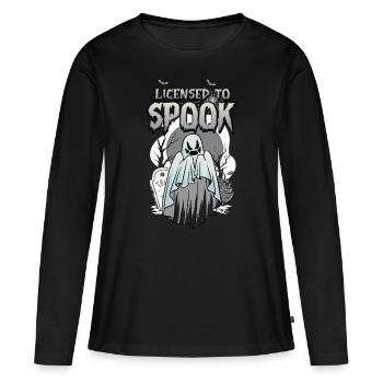 Licensed To Spook - Women's Premium Organic Long Sleeve Shirt - black - Front - Julia (174cm)