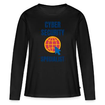 Cybersecurity - IT-Sicherheit Informatiker - Frauen Premium Bio Langarmshirt - Schwarz - Vorne - Julia (174cm)