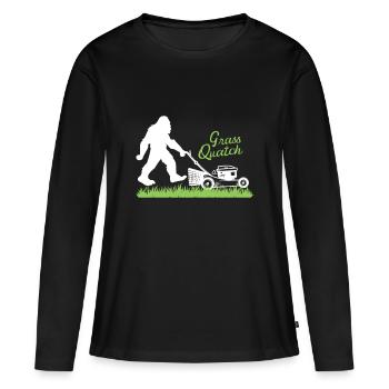 Tondeuse à gazon Jardiniers paysagistes Bigfoot - T-shirt manches longues Premium bio Femme - noir - Devant - Julia (174cm)