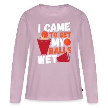 Bier Pong Bier Party Team-Spieler Ping-Pong - Frauen Premium Bio Langarmshirt - Altrosa - Vorne - Julia (174cm)