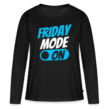 Le mode vendredi un vendredi sarcastique enfin vendredi - T-shirt manches longues Premium bio Femme - noir - Devant - Julia (174cm)
