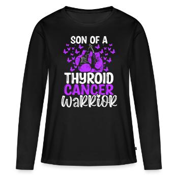Thyroid Cancer Awareness Month Ribbon Son - Women's Premium Organic Long Sleeve Shirt - black - Front - Julia (174cm)