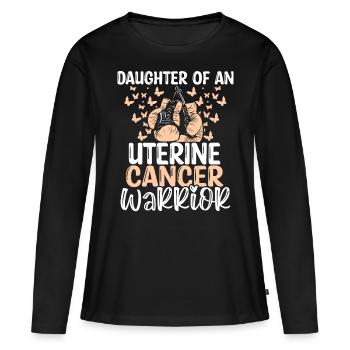 Uterine Cancer Awareness Month Daughter - Women's Premium Organic Long Sleeve Shirt - black - Front - Julia (174cm)