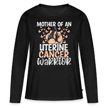Uterine Cancer Awareness Mom Mothers Day Mama - Women's Premium Organic Long Sleeve Shirt - black - Front - Julia (174cm)