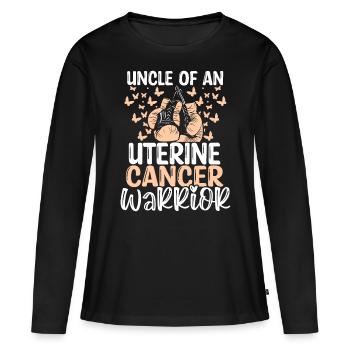 Uterine Cancer Awareness Uncle Nephew Niece - Women's Premium Organic Long Sleeve Shirt - black - Front - Julia (174cm)