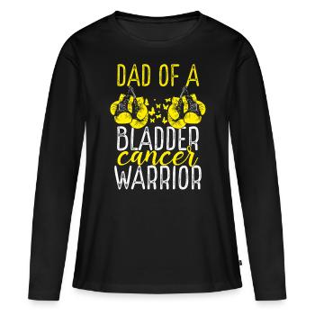 Dad Bladder Cancer Awareness Fathers Day Papa - Women's Premium Organic Long Sleeve Shirt - black - Front - Julia (174cm)