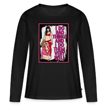 EROTIC GIRL SEXY DOMINATION SUBMISSION BAD THINGS - Women's Premium Organic Long Sleeve Shirt - black - Front - Julia (174cm)