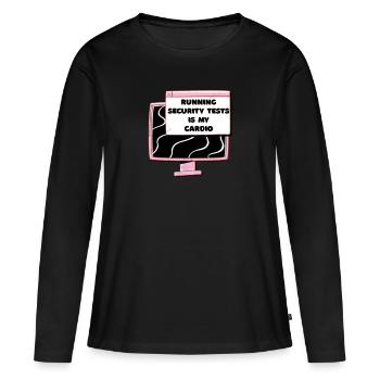 Cybersécurité - Informaticien de sécurité informatique - T-shirt manches longues Premium bio Femme - noir - Devant - Julia (174cm)