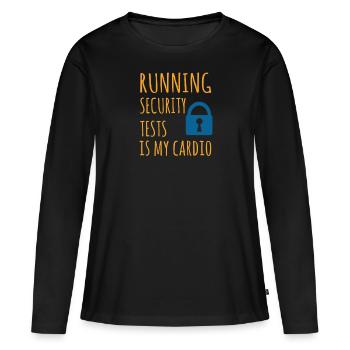 Cybersecurity - IT-Sicherheit Informatiker - Frauen Premium Bio Langarmshirt - Schwarz - Vorne - Julia (174cm)
