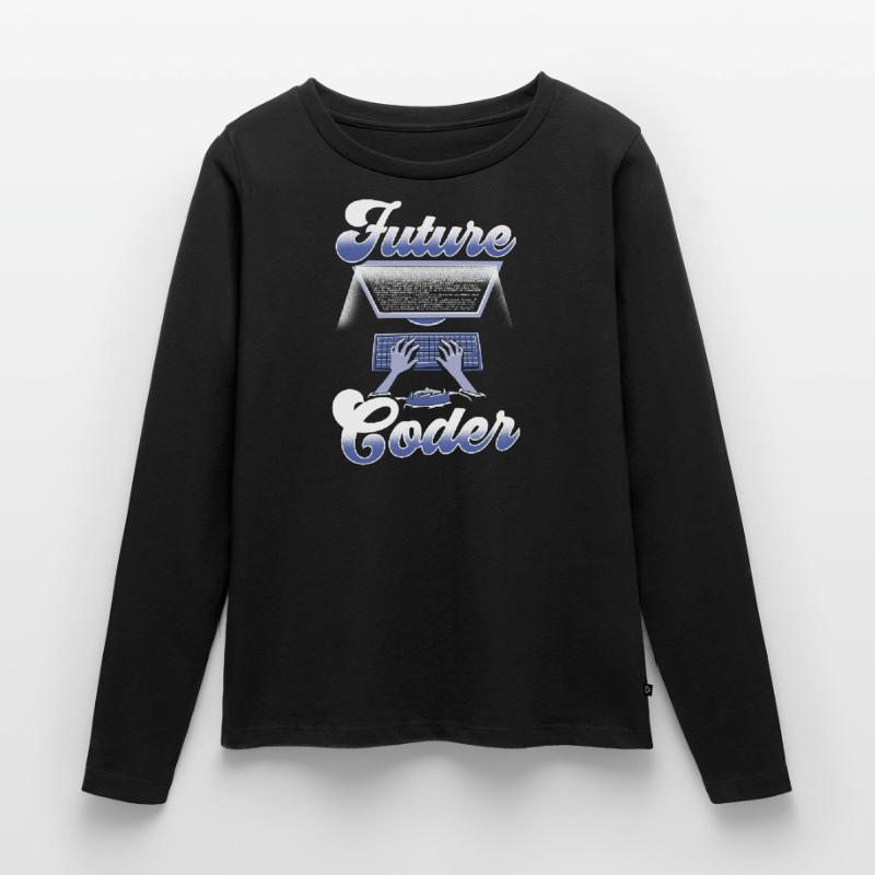 Zukünftiger Coder Code Programmierer Coding Frauen Premium Bio Langarmshirt