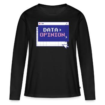 Data > Opinion Code Coding Programmer Coder - Women's Premium Organic Long Sleeve Shirt - black - Front - Julia (174cm)