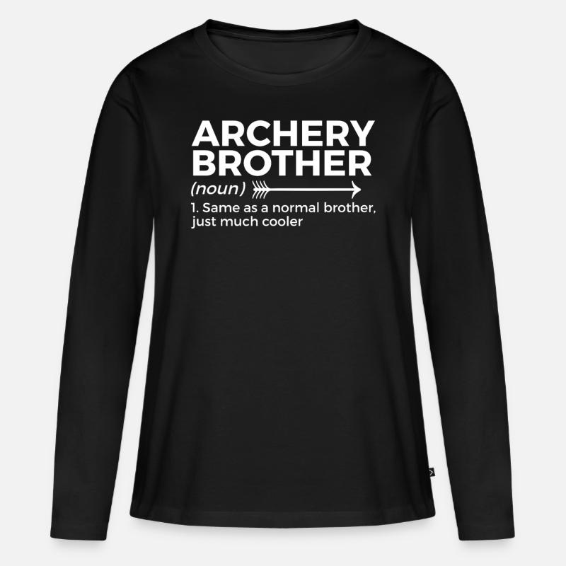 Bogenschießen Bogenschütze - Frauen Premium Bio Langarmshirt - Schwarz