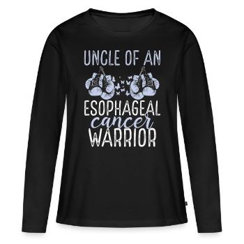 Uncle Esophageal Cancer Awareness Niece Nephew - Frauen Premium Bio Langarmshirt - Schwarz - Vorne - Julia (174cm)