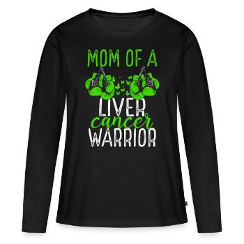 Mom Liver Cancer Awareness Mothers Day Mama - Women's Premium Organic Long Sleeve Shirt - black - Front - Julia (174cm)