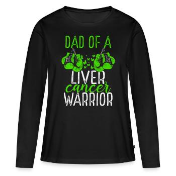Dad Liver Cancer Awareness Fathers Day Papa - Frauen Premium Bio Langarmshirt - Schwarz - Vorne - Julia (174cm)