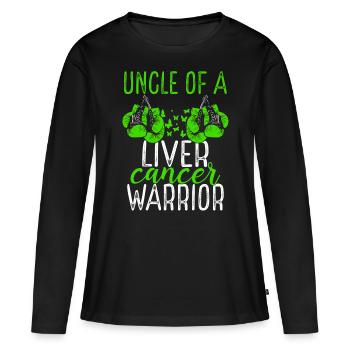 Uncle Liver Cancer Awareness Niece Nephew - Frauen Premium Bio Langarmshirt - Schwarz - Vorne - Julia (174cm)