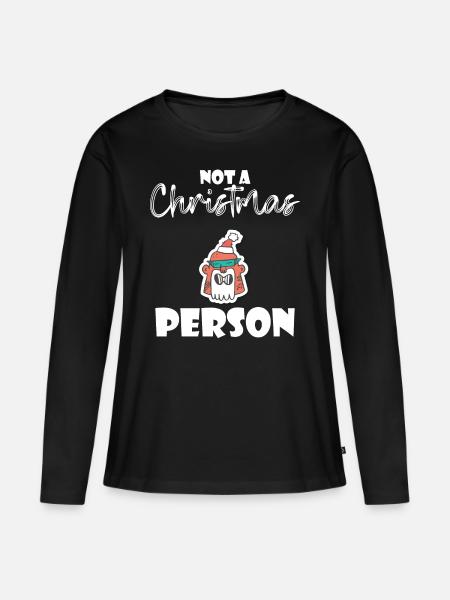 Ironische Punks Keine Weihnachten für Punks Lustig - Frauen Premium Bio Langarmshirt - Schwarz