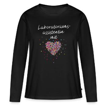 Medizinisch Technische Assistentin MTLA Laborantin - Frauen Premium Bio Langarmshirt - Schwarz - Vorne - Julia (174cm)