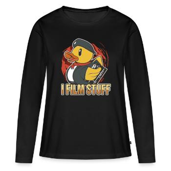 I Film Stuff - Frauen Premium Bio Langarmshirt - Schwarz - Vorne - Julia (174cm)