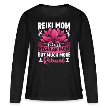 Reiki Practitioner Design for an Energy Healer - Women's Premium Organic Long Sleeve Shirt - black - Front - Julia (174cm)