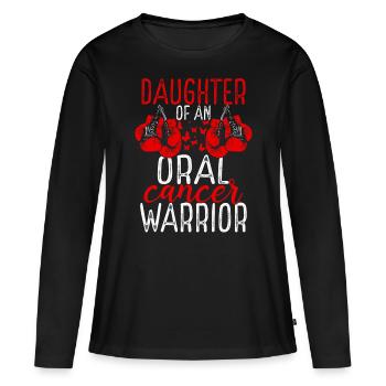 Daughter Oral Cancer Awareness Month Ribbon - Frauen Premium Bio Langarmshirt - Schwarz - Vorne - Julia (174cm)