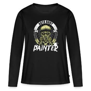 Auto Body Painter Job Beruf Auto Detaillierung - Frauen Premium Bio Langarmshirt - Schwarz - Vorne - Julia (174cm)