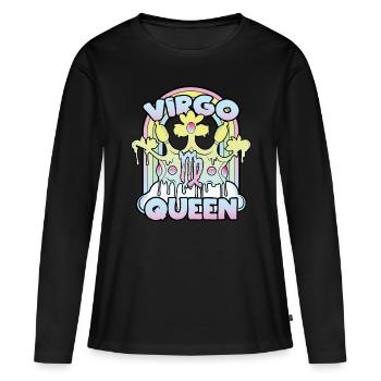Virgin Queen - Women's Premium Organic Long Sleeve Shirt - black - Front - Julia (174cm)