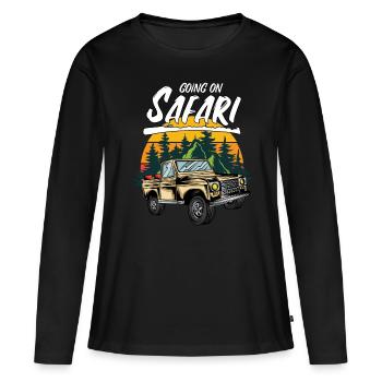 Aller sur Safari SUV - T-shirt manches longues Premium bio Femme - noir - Devant - Julia (174cm)