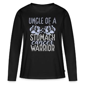 Uncle Stomach Cancer Awareness Niece Nephew - Frauen Premium Bio Langarmshirt - Schwarz - Vorne - Julia (174cm)
