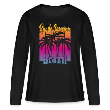 Rio de Janeiro Brazil - Women's Premium Organic Long Sleeve Shirt - black - Front - Julia (174cm)