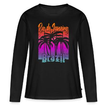 Rio de Janeiro Brazil - Women's Premium Organic Long Sleeve Shirt - black - Front - Julia (174cm)