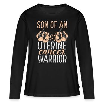 Son Uterine Cancer Awareness Month Ribbon - Women's Premium Organic Long Sleeve Shirt - black - Front - Julia (174cm)