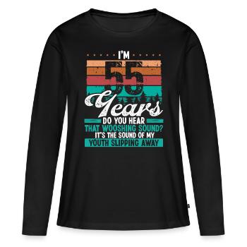 55 Year Old Funny Getting Old Humor Birthday Idea - Frauen Premium Bio Langarmshirt - Schwarz - Vorne - Julia (174cm)