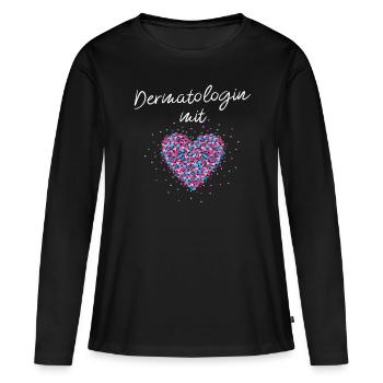 Dermatologist with Cardiac Dermatology Dermatologists - Women's Premium Organic Long Sleeve Shirt - black - Front - Julia (174cm)