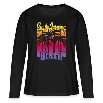 Rio de Janeiro Brazil - Women's Premium Organic Long Sleeve Shirt - black - Front - Julia (174cm)