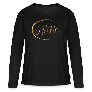 Hen Party - Team Bride - Gold 2 - Women's Premium Organic Long Sleeve Shirt - black - Front - Julia (174cm)