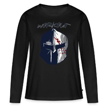 Sparta Warrior Sparta Warrior Casque Gladiator Antique - T-shirt manches longues Premium bio Femme - noir - Devant - Julia (174cm)