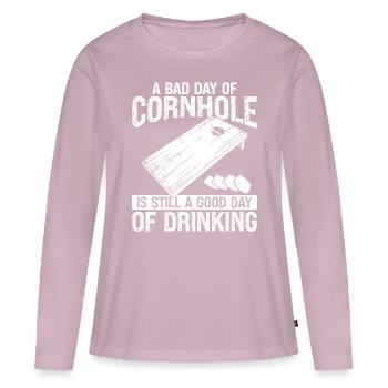 Cornhole Player still a good day of drinking Beer - Women's Premium Organic Long Sleeve Shirt - dusky pink - Front - Julia (174cm)