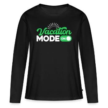 Vacation Mode On - Women's Premium Organic Long Sleeve Shirt - black - Front - Julia (174cm)