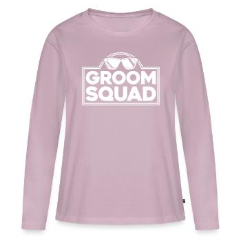 Escouade de palefrenier - T-shirt manches longues Premium bio Femme - rose poudré - Devant - Julia (174cm)