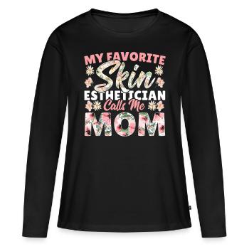 Kosmetikerin Ästhetikerin Kosmetik Wimpern Microb - Frauen Premium Bio Langarmshirt - Schwarz - Vorne - Julia (174cm)