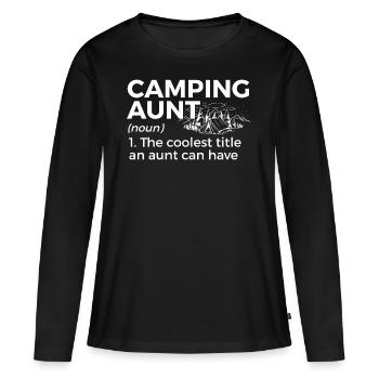 Camping Camping Camping-car - T-shirt manches longues Premium bio Femme - noir - Devant - Julia (174cm)