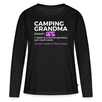 Camping Camping Camping-car - T-shirt manches longues Premium bio Femme - noir - Devant - Julia (174cm)