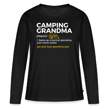 Camping Camping Camping-car - T-shirt manches longues Premium bio Femme - noir - Devant - Julia (174cm)